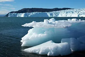Disko: Greenland, Ilulissat, Icebergs calved from