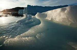 Eqip: Greenland, Ilulissat, Icebergs near face