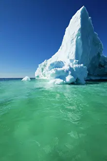 Eqip: Greenland, Ilulissat, Massive iceberg floating