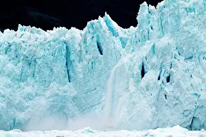 Calving: Greenland, Ilulissat, Massive icebergs calving