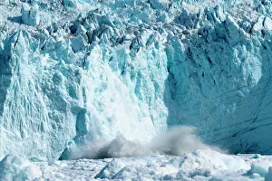Calving: Greenland, Ilulissat, Massive icebergs calving