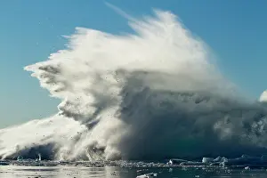 Falling: Greenland, Ilulissat, Slab of ice falling