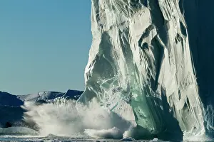 Falling: Greenland, Ilulissat, Slab of ice falling