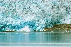 Calving: Greenland, Qaleraliq Glacier. Ice calving