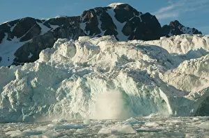 Calving: Greenland Sea, Norway, Spitsbergen, Fuglefjorden
