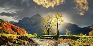 Vomp: Groier Ahornboden Panorama with autumnal colourful