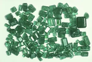 Jewelry: Group of cut Emeralds