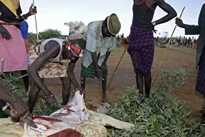 Ceremonies: Group of persons during the Pokot Sapana Ceremony Kenya