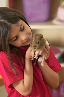 Choosing: Guinea Pig - being held by girl
