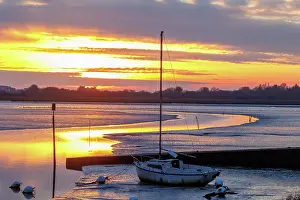 Transport: Gulf of Morbihan, Marais du Duer at sunset