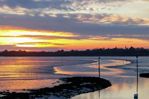 Vase: Gulf of Morbihan, Marais du Duer at sunset