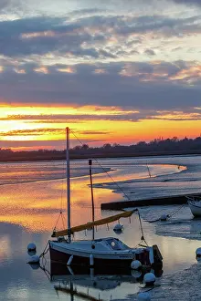 Transport: Gulf of Morbihan, Marais du Duer at sunset