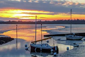 Transport: Gulf of Morbihan, Marais du Duer at sunset