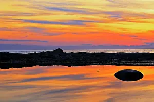 Roches: Gulf of St. Lawrence reflection at sunset