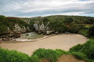 Asturias: Gulpiyuri beach. Llanes-Asturias (Spain)