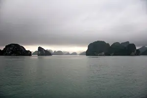 Dreary: Ha Long Bay, Vietnam. UNESCO declared World