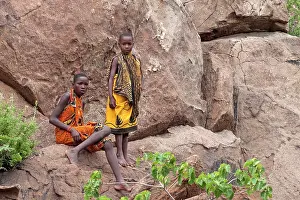 Nomads: Hadzabe Tribal Boys - less than 1500 Hadzabe remain