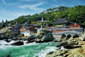 Seashore: Haedong Yonggungsa Temple on sea shore. Busan, South