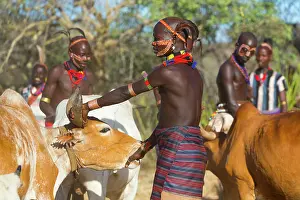 Party: Hamer people at a ceremony - Omo valley Ethiopia