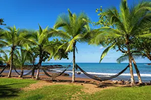 Puntarenas Province: Hammocks on the beach at San Petrillo, Corcovado National