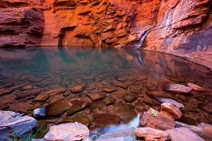 Terraced: Handrail Pool - a waterfall flows into a hugh pool