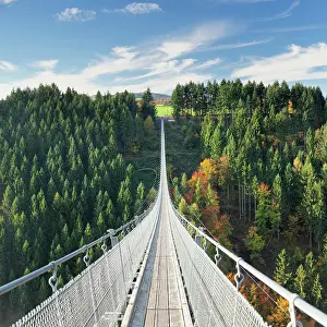 Suspension: Hanging rope bridge Geierlay, M&, x1b2ce4;orfer Bachtal