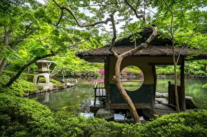 Lantern: Happoen japanese's garden, tea house and azalea