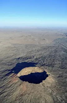 Arabia: Harrat Khaybar volcanic landscape, aerial view