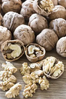 Moselle: Harvest walnut from a walnut tree, summer, Moselle