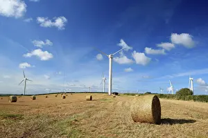 Bales: Hay Bales - and Wind Farm