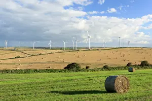 Bales: Hay Bales - and Wind Farm