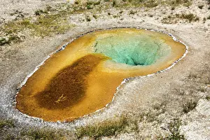 Label: Heart Spring In the Yellowstone National Park. Wyoming. USA