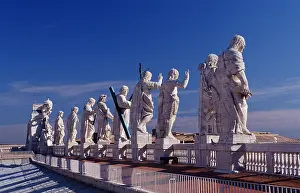 Statues: Heiligenfiguren, Petersdom, Italien, Rom, Vatikanstadt