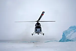 Helicopter: Helicopter of the Russian icebreaker Kapitan Khlebnikov land