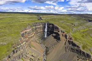 Waterfalls: Hengifoss waterfall, East Iceland, Iceland