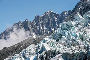 Aiguille: High alpine mountain landscape, glacier tongue