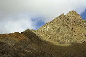 Hikers: Hikers Climb Wetterhorn Peak