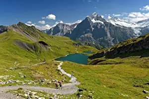 Bern: Hiking area Lake Bachalpsee, Wetterhorn in the back