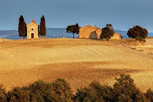 D Orcia: Hill top Chapel of Vitaleta, Val d'Orcia