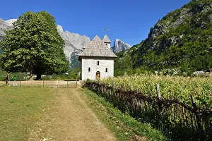 Albanian: Historic Catholic church in Theth National Park