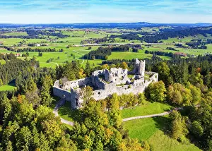 251119: Hohenfreyberg castle ruin, near Eisenberg, aerial