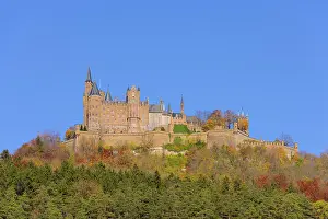 Hohenzollern: Hohenzollern Castle with autumn forest, Swabian