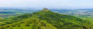 Hohenzollern: Hohenzollern Castle in spring, Panorama, Swabian