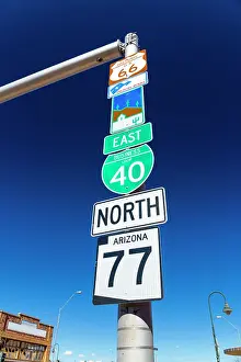 Signpost: Holbrook, U.S. Route 66 (US 66 or Route 66), Arizona