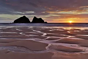 Holywell: Holywell Beach - at sunset