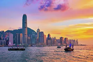 Company: Hong Kong skyline cityscape downtown skyscrapers
