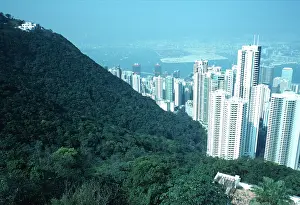 Hong: HONG KONG - skyscrapers next to dense forest