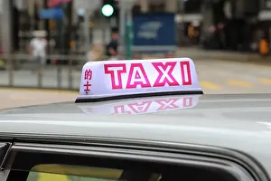 Sign: Hong Kong taxi sign, Hong Kong, China