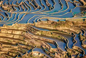 Terraced: Honghe Hani Rice Terraces in Yuanyang County. Yu