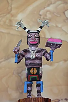 Dolls: Hopi 'Clown' Doll - carved from cottonwood root